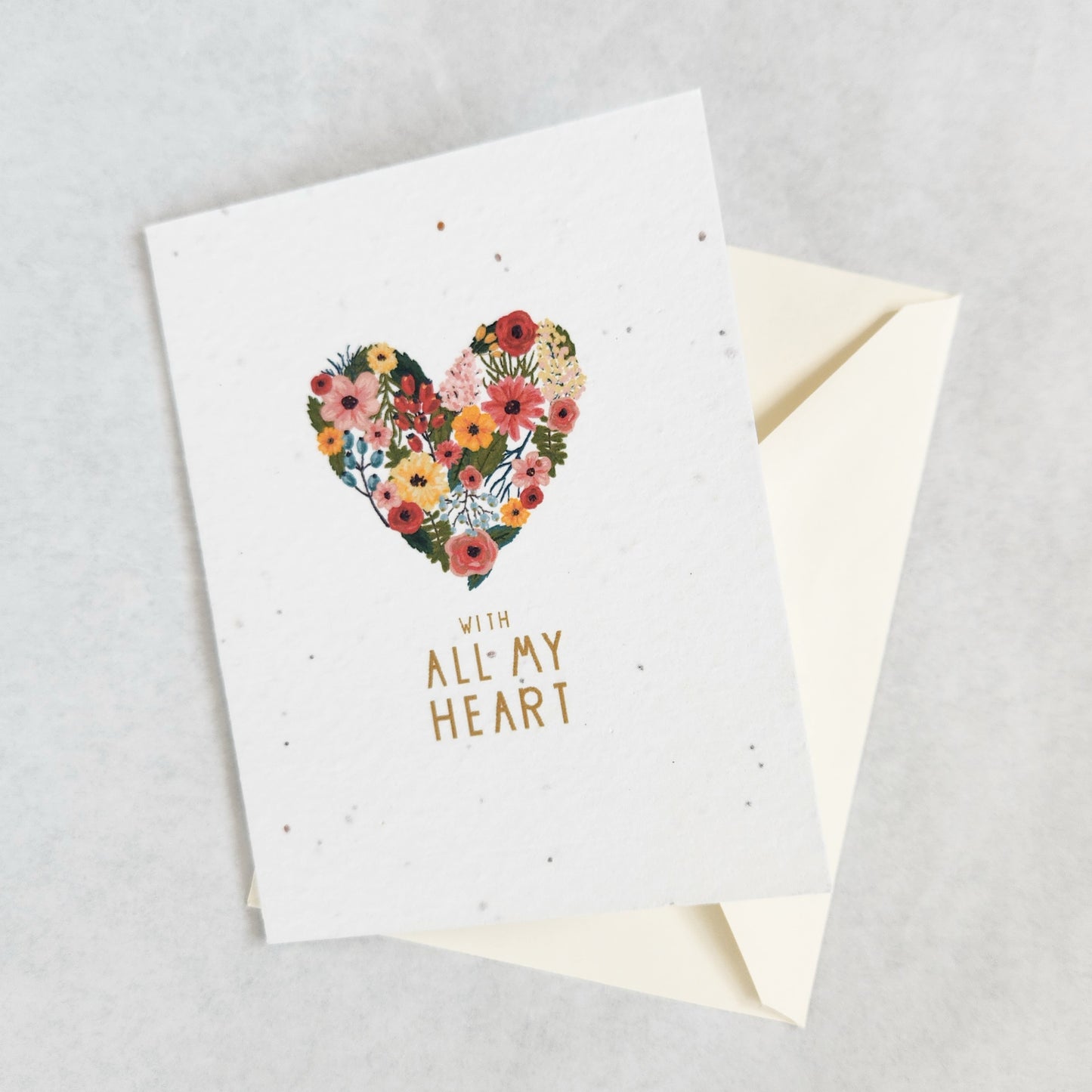 Valentine's Day - With All my Heart Plantable Greeting Card