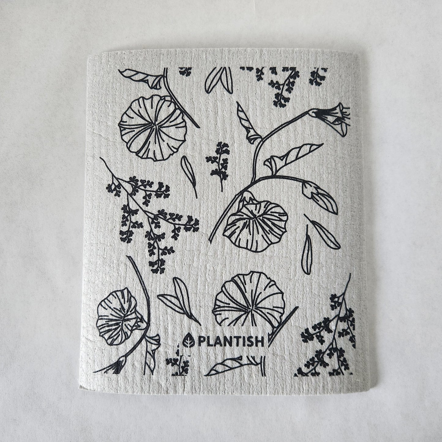 Floral Black and White Swedish Dish Cloths